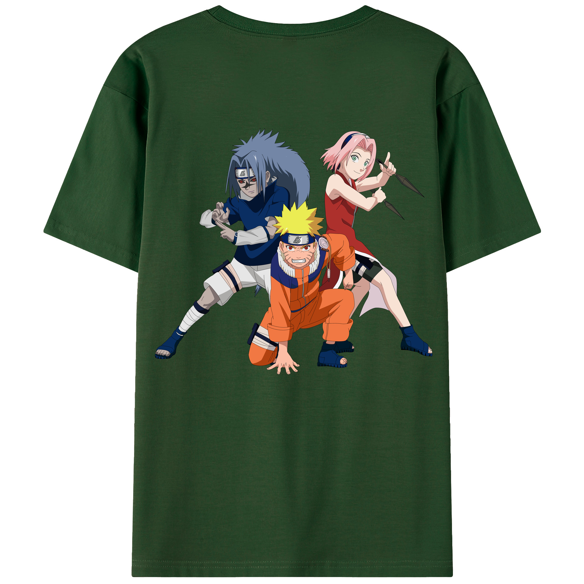 （画像用） NARUTO -ナルト- うずまき ナルト Uzumaki Naruto 綿100％半袖Tシャツ（背面プリント）